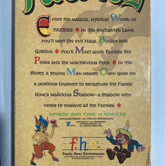 Faeries 1981 fully animated VHS FHE family home entertainment RARE - Picture 2 of 7